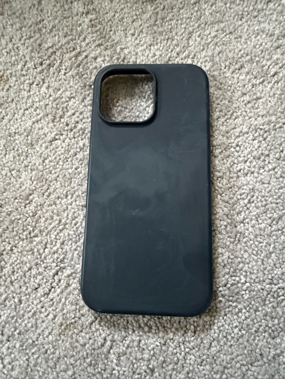 Minimal Black Silicone Phone Case by poppy iPhone 16 pro max